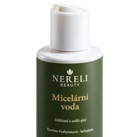 Bio micelární voda, 200 ml – detail obalu a etikety na bílém pozadí