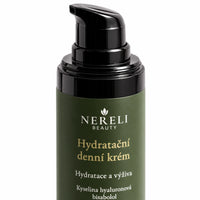 Hydratační krém s kyselinou hyaluronovou, 50 ml – detail obalu a etikety na bílém pozadí