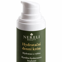 Hydratační krém s kyselinou hyaluronovou, 50 ml – detail obalu a etikety na bílém pozadí