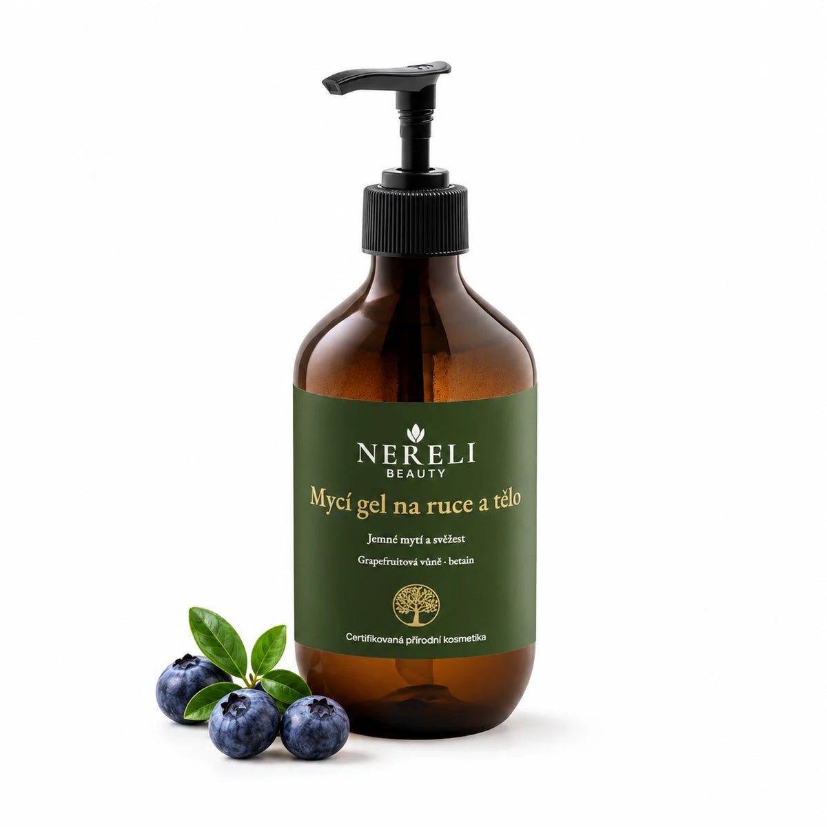 Jemný mycí přípravek na ruce a tělo s grapefruitem NERELI, 490 ml