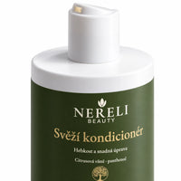 Kondicionér na konečky s citrusovou vůní NERELI, 370 ml – detail obalu a etikety na bílém pozadí
