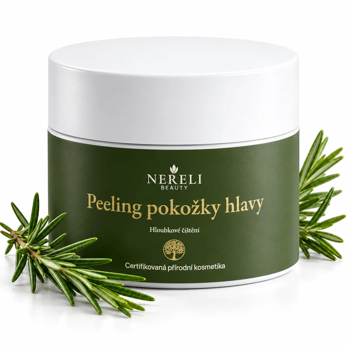 Peeling pokožky hlavy s rozmarýnem a mátou NERELI, 170 ml
