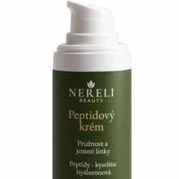 Pleťový krém s peptidy pro zralou pleť, 50 ml – detail obalu a etikety na bílém pozadí