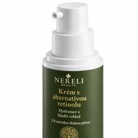 Pleťový krém s přírodní alternativou retinolu, 50 ml – detail obalu a etikety na bílém pozadí