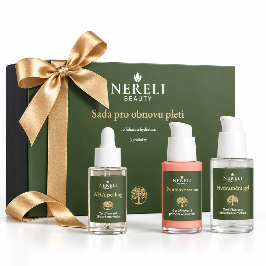 Sada pro exfoliaci a hydratovaný vzhled pleti NERELI, 3 produkty