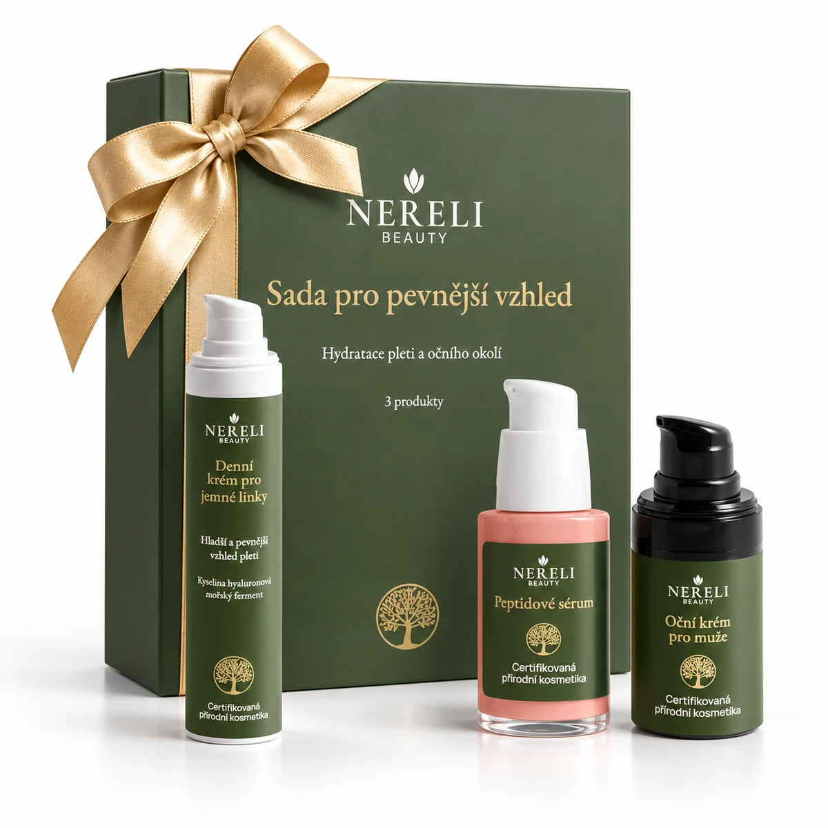 Sada pro pevnější vzhled pleti a oční okolí NERELI, 3 produkty