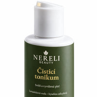Tonikum na mastnou pleť, 200 ml – detail obalu a etikety na bílém pozadí