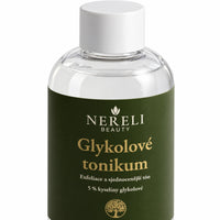 Tonikum s kyselinou glykolovou, 250 ml – detail obalu a etikety na bílém pozadí